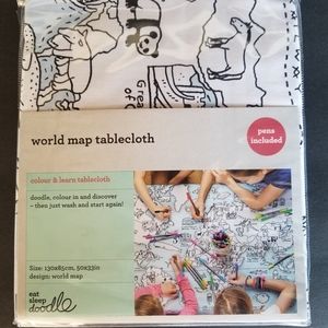 World Map Tablecloth